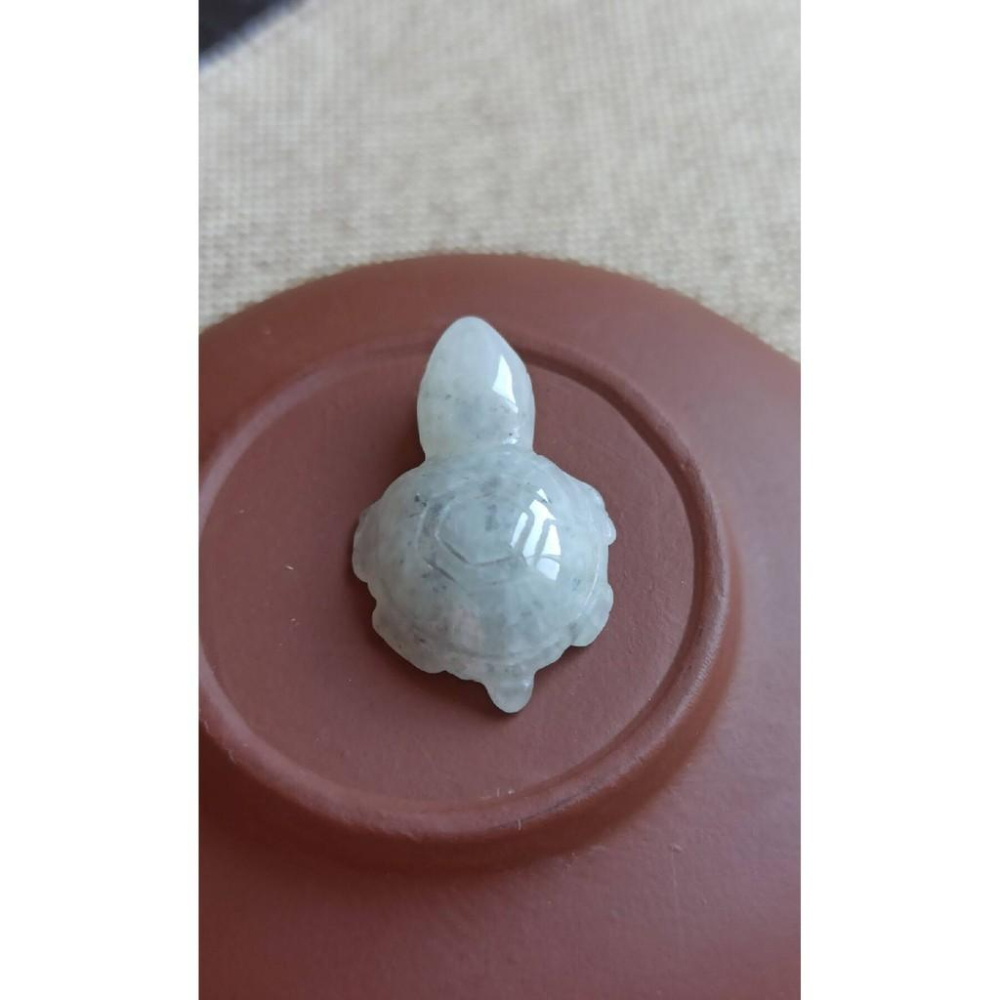 天然玉石翡翠A貨緬甸玉硬玉冰潤烏雞底小烏龜墜子掛件吊墜項鍊長壽29.1*18.2*7.3mm珠寶寶石首飾飾品-細節圖4