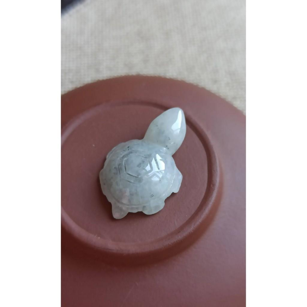 天然玉石翡翠A貨緬甸玉硬玉冰潤烏雞底小烏龜墜子掛件吊墜項鍊長壽29.1*18.2*7.3mm珠寶寶石首飾飾品-細節圖5
