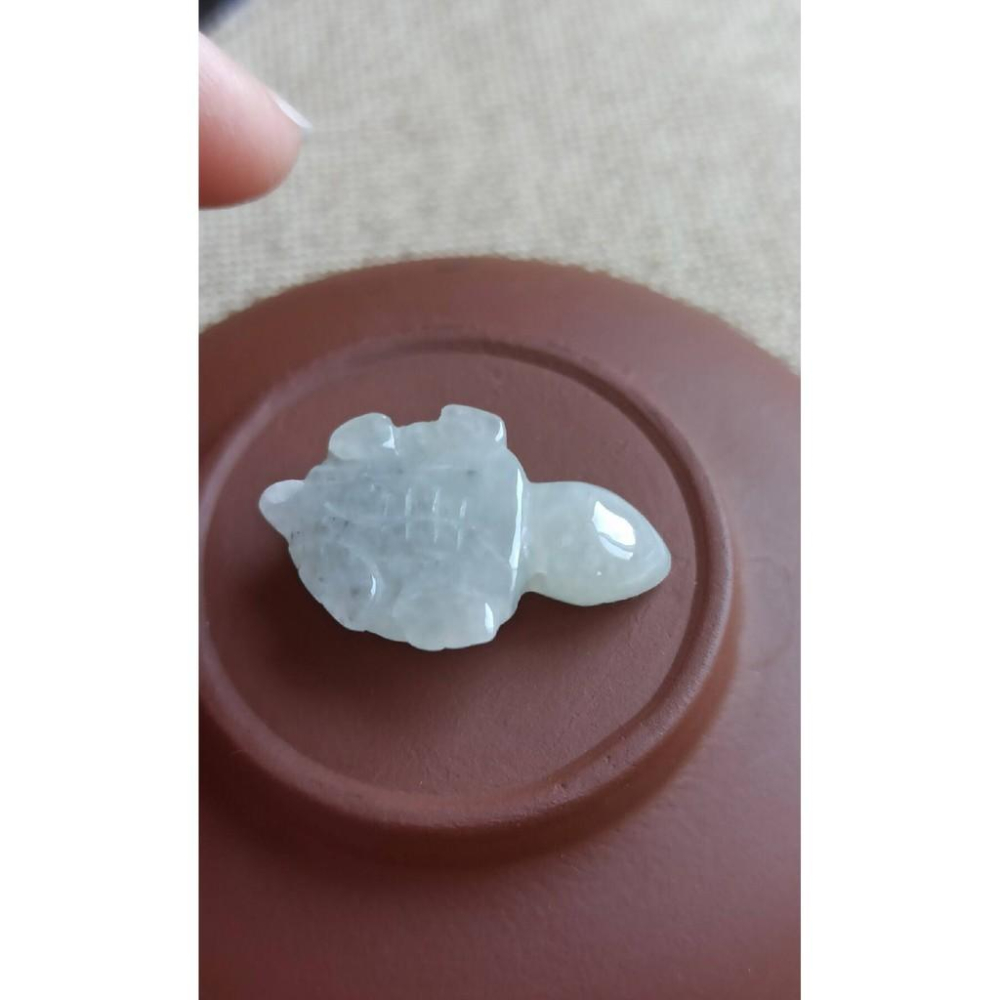 天然玉石翡翠A貨緬甸玉硬玉冰潤烏雞底小烏龜墜子掛件吊墜項鍊長壽29.1*18.2*7.3mm珠寶寶石首飾飾品-細節圖8