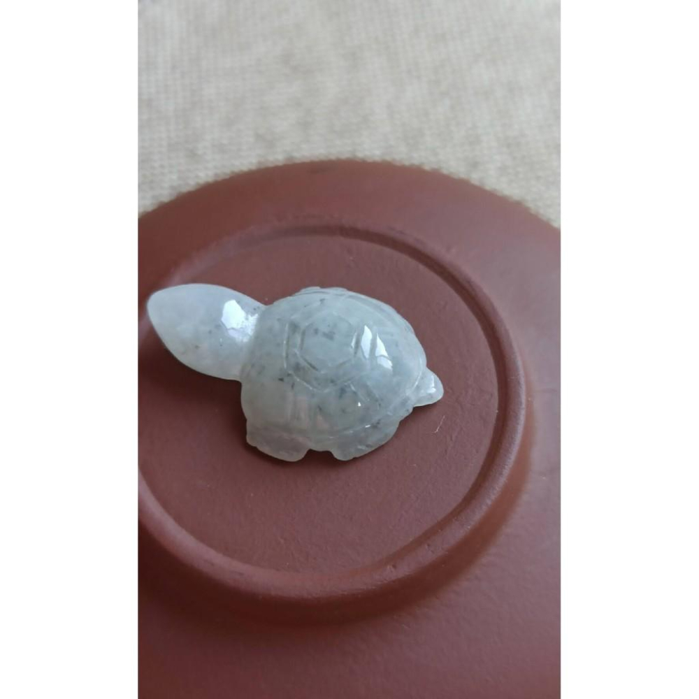 天然玉石翡翠A貨緬甸玉硬玉冰潤烏雞底小烏龜墜子掛件吊墜項鍊長壽29.1*18.2*7.3mm珠寶寶石首飾飾品-細節圖9