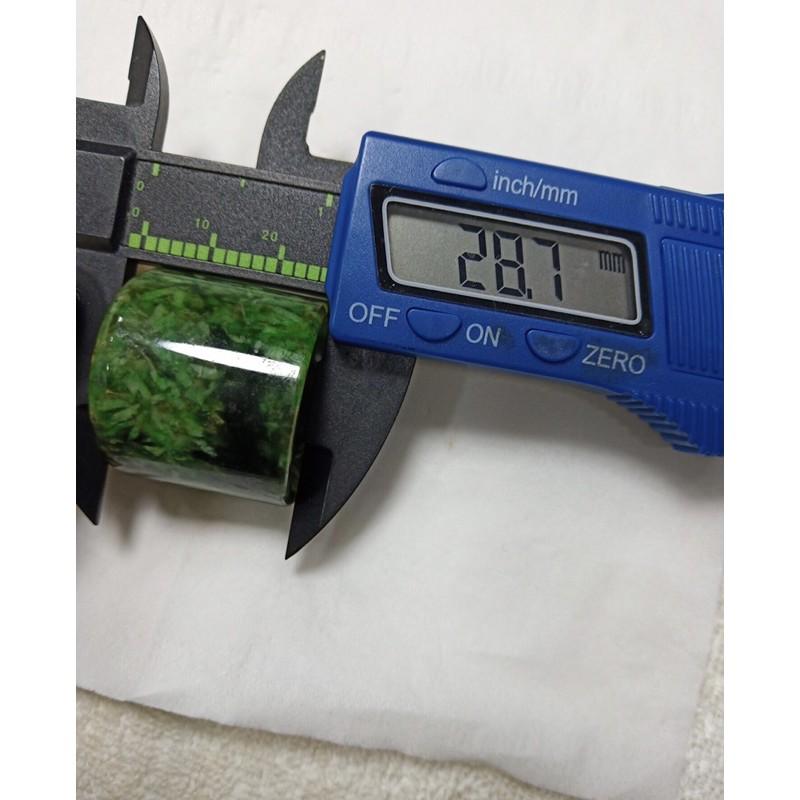 天然緬甸玉翡翠a貨花青種扳指戒指滿綠指環古董明清珍藏物內徑22.2mm-細節圖6