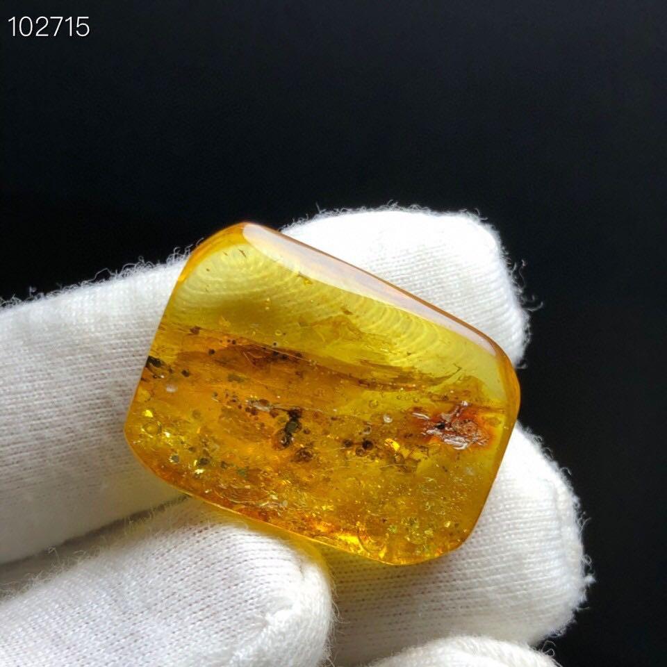 天然珠寶寶石首飾飾品蜜蠟琥珀吊墜墜子項鍊3.5g/26.2/19.5/9.4mm背有瑕疵-細節圖3