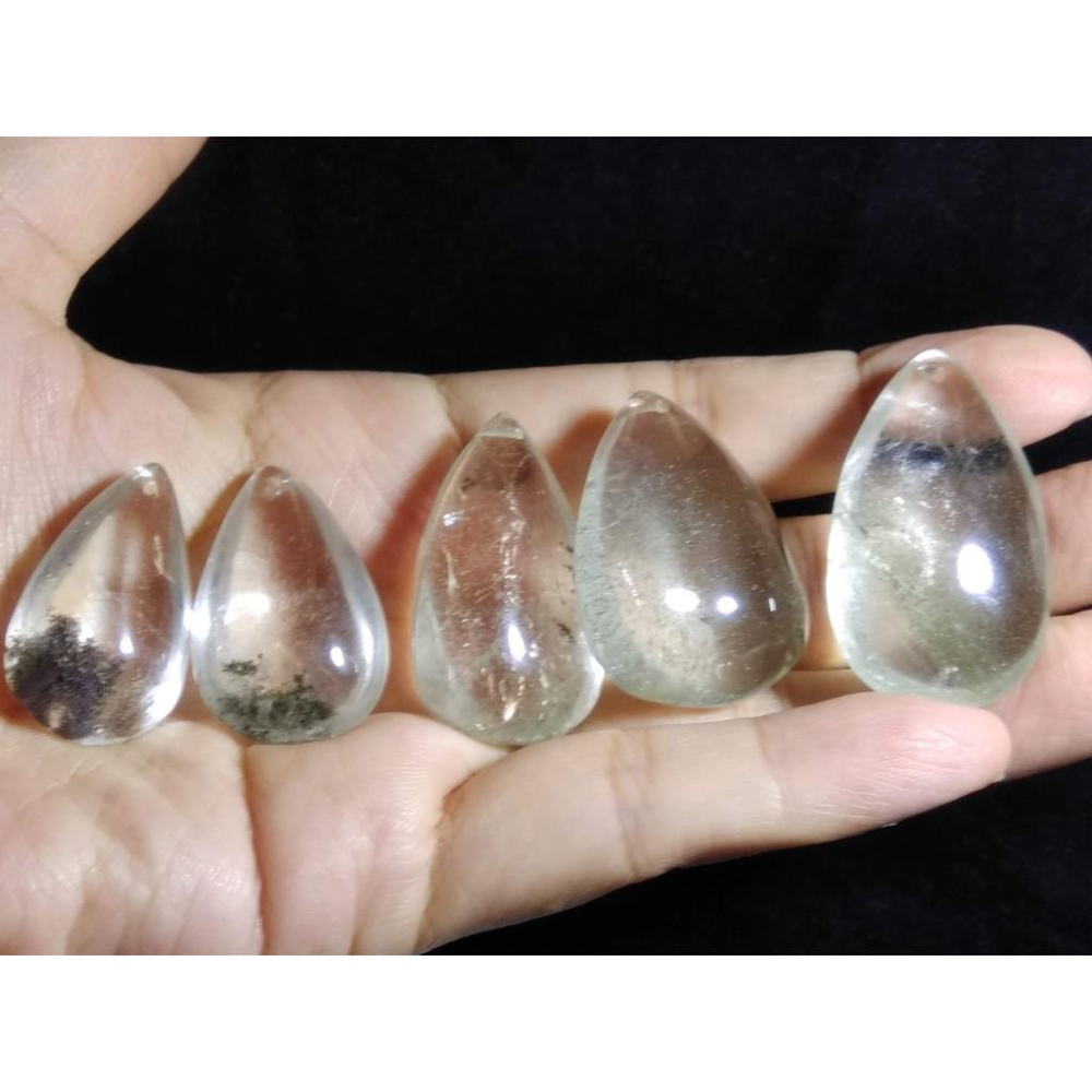 第22組天然水晶滿天星膠花彩色花紫紅綠幽靈千層金字塔綠銀山水滴型吊墜吊飾掛飾掛墜墜子珠寶寶石玉石首飾飾品-細節圖4