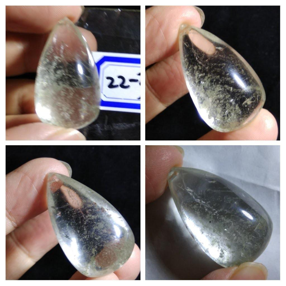 第22組天然水晶滿天星膠花彩色花紫紅綠幽靈千層金字塔綠銀山水滴型吊墜吊飾掛飾掛墜墜子珠寶寶石玉石首飾飾品-細節圖7