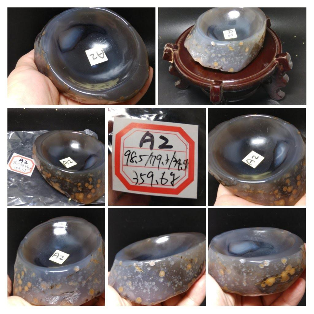 a組天然水晶消磁水晶洞極美AAA級瑪瑙聚寶盆擺件原礦原石擺件送底座高檔美貨菸灰缸-細節圖2