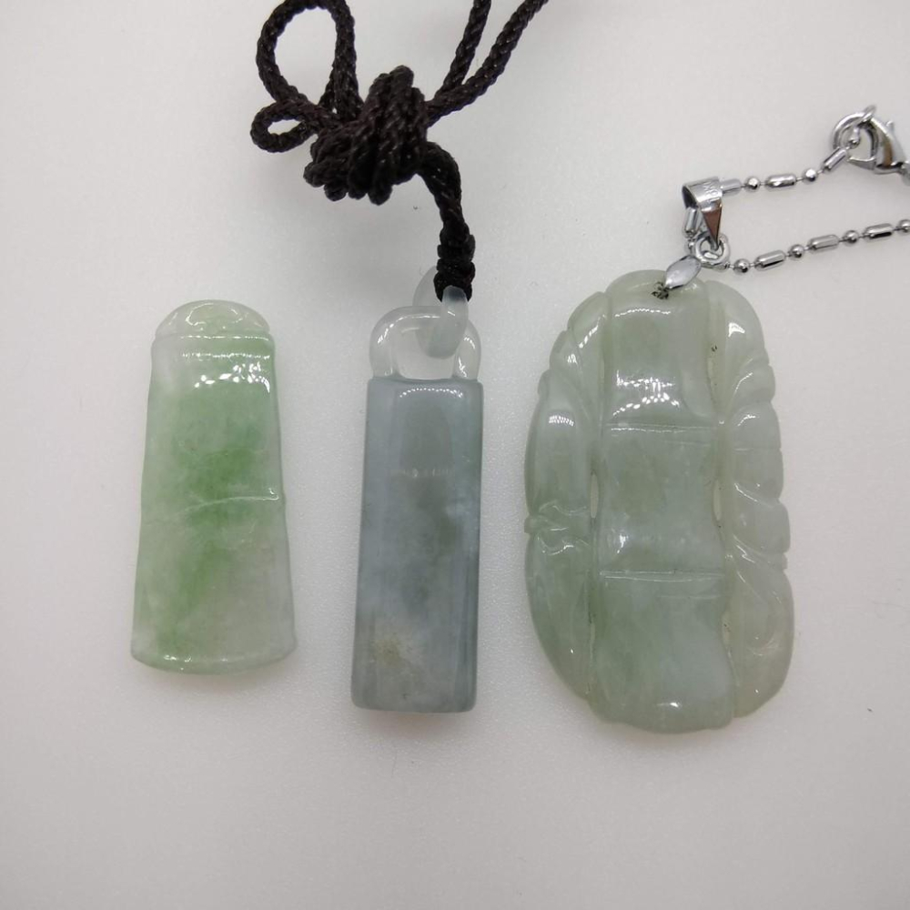 天然緬甸玉正品A貨雕刻鑰匙吊墜墜子玉墬掛件玉珮項鍊珠寶寶石首飾飾品-B-細節圖2