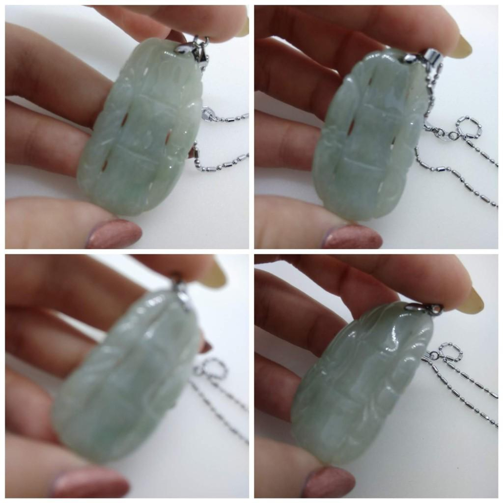 天然緬甸玉正品A貨雕刻鑰匙吊墜墜子玉墬掛件玉珮項鍊珠寶寶石首飾飾品-B-細節圖5