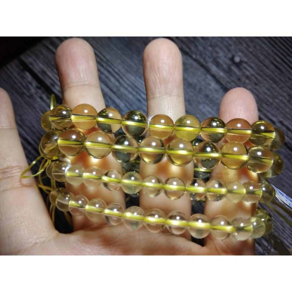 天然全透體白水晶黃水晶圓珠單圈桶珠手鍊手珠手串手環珠寶玉石首飾飾品6,8mm隨機出貨-細節圖3