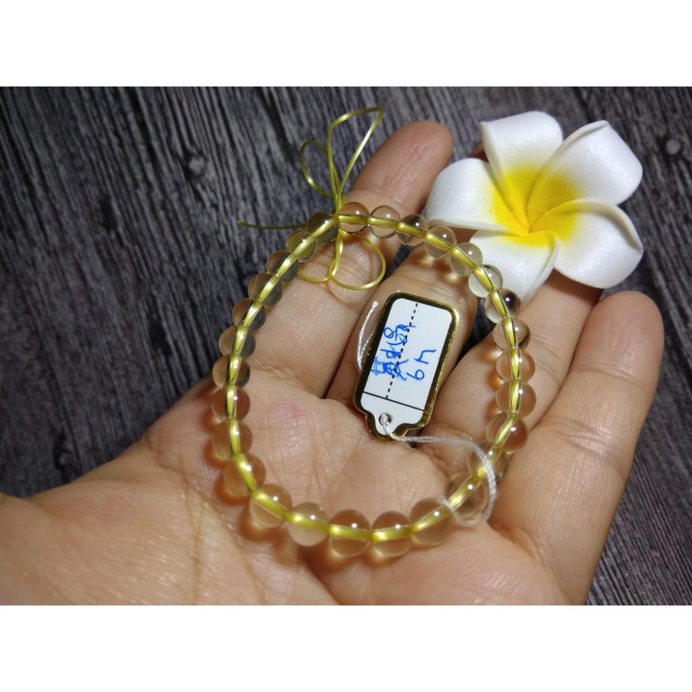 天然全透體白水晶黃水晶圓珠單圈桶珠手鍊手珠手串手環珠寶玉石首飾飾品6,8mm隨機出貨-細節圖6