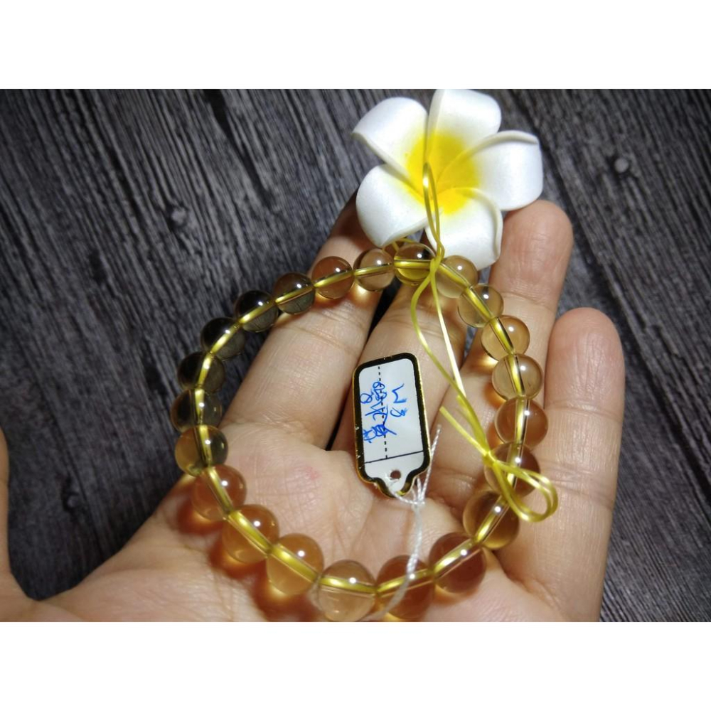 天然全透體白水晶黃水晶圓珠單圈桶珠手鍊手珠手串手環珠寶玉石首飾飾品6,8mm隨機出貨-細節圖7