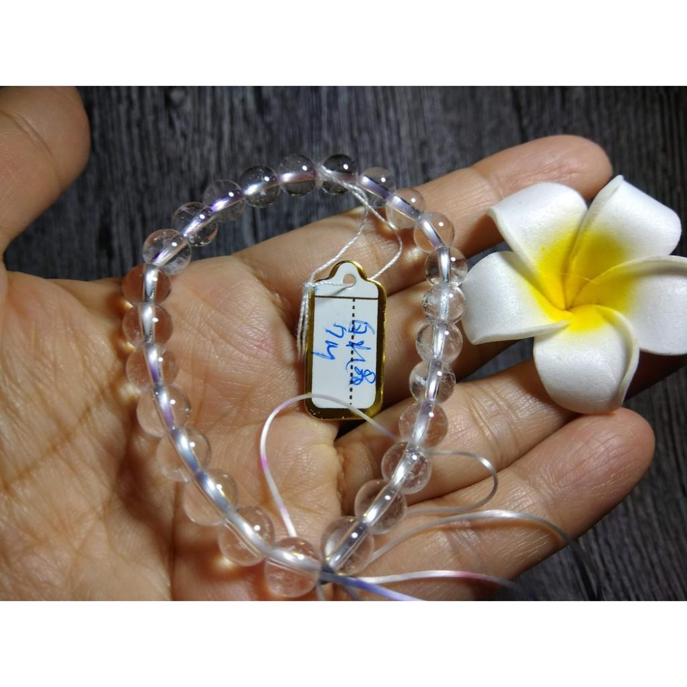 天然全透體白水晶黃水晶圓珠單圈桶珠手鍊手珠手串手環珠寶玉石首飾飾品6,8mm隨機出貨-細節圖8