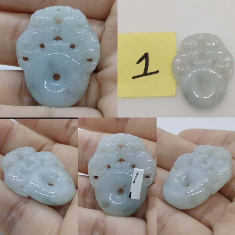 天然緬甸玉翡翠精雕立體貔貅吊墜墜子玉墬掛件玉珮項鍊珠寶寶石首飾飾品任選-R-細節圖3