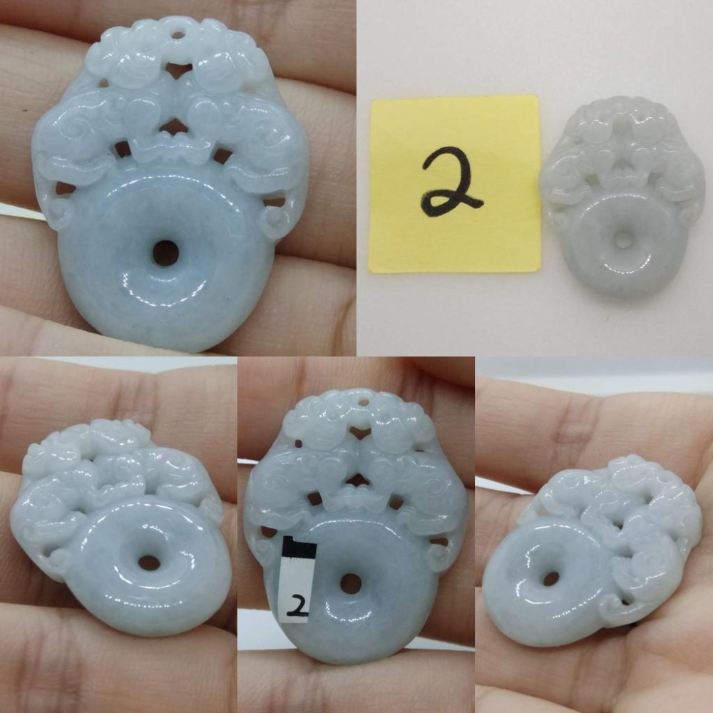 天然緬甸玉翡翠精雕立體貔貅吊墜墜子玉墬掛件玉珮項鍊珠寶寶石首飾飾品任選-R-細節圖4