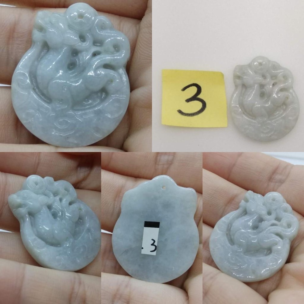 天然緬甸玉翡翠精雕立體貔貅吊墜墜子玉墬掛件玉珮項鍊珠寶寶石首飾飾品任選-R-細節圖5