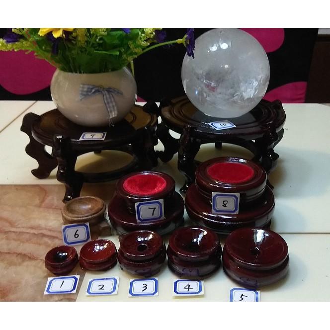 水晶球透明水晶底座批發凹槽木底座實木底座擺件球狀原木底座水晶球奇石蛋雕葫蘆雙層木托7-10號下標區-細節圖2