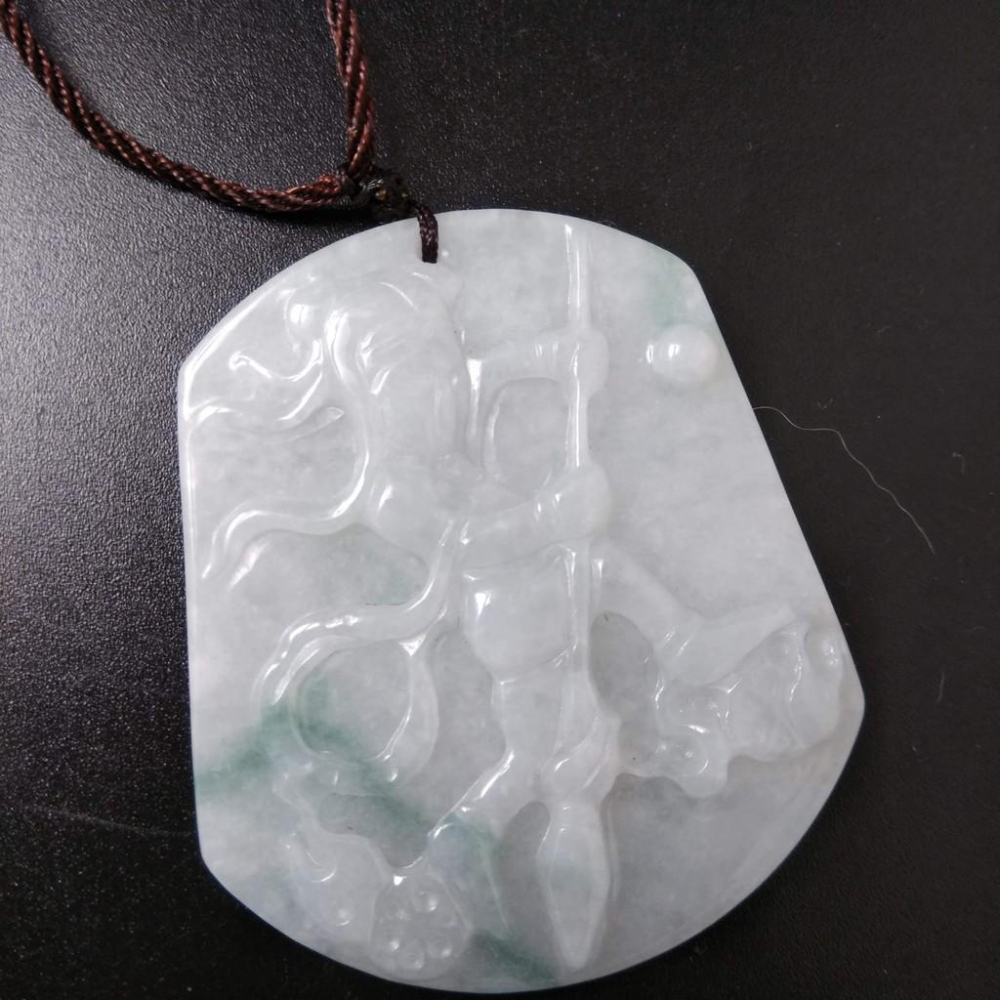 2選1天然李哪吒三太子玉石緬甸玉硬玉A貨翡翠吊墬玉珮墬子玉墬掛件觀音菩薩如來保佑平安珠寶-細節圖4