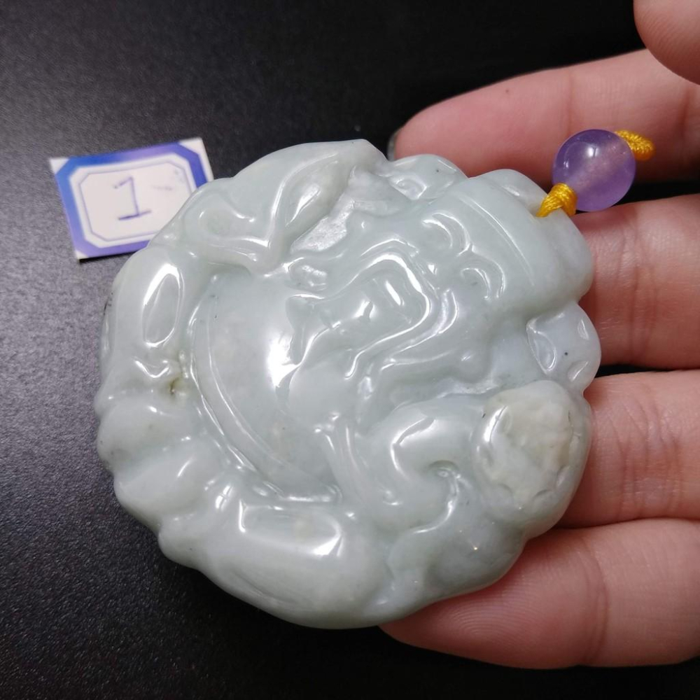 2選1天然a貨財神爺緬甸玉硬玉A貨翡翠精雕吊墜玉牌精品玉石珠寶首飾寶石飾品掛件墬子項鍊玉珮-細節圖5