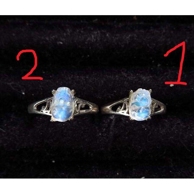 二選一斯里蘭卡進口6mm/2g月光石馬眼戒指正品活圍活口內徑可調整正品珠寶玉石首飾飾品-細節圖3