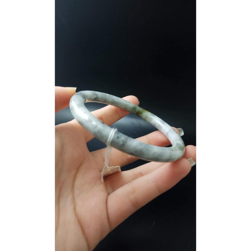19.03圍天然緬甸玉硬玉翡翠小三彩圓骨鐲手鐲玉鐲鐲子手環有種水珠寶玉石首飾飾品-細節圖4