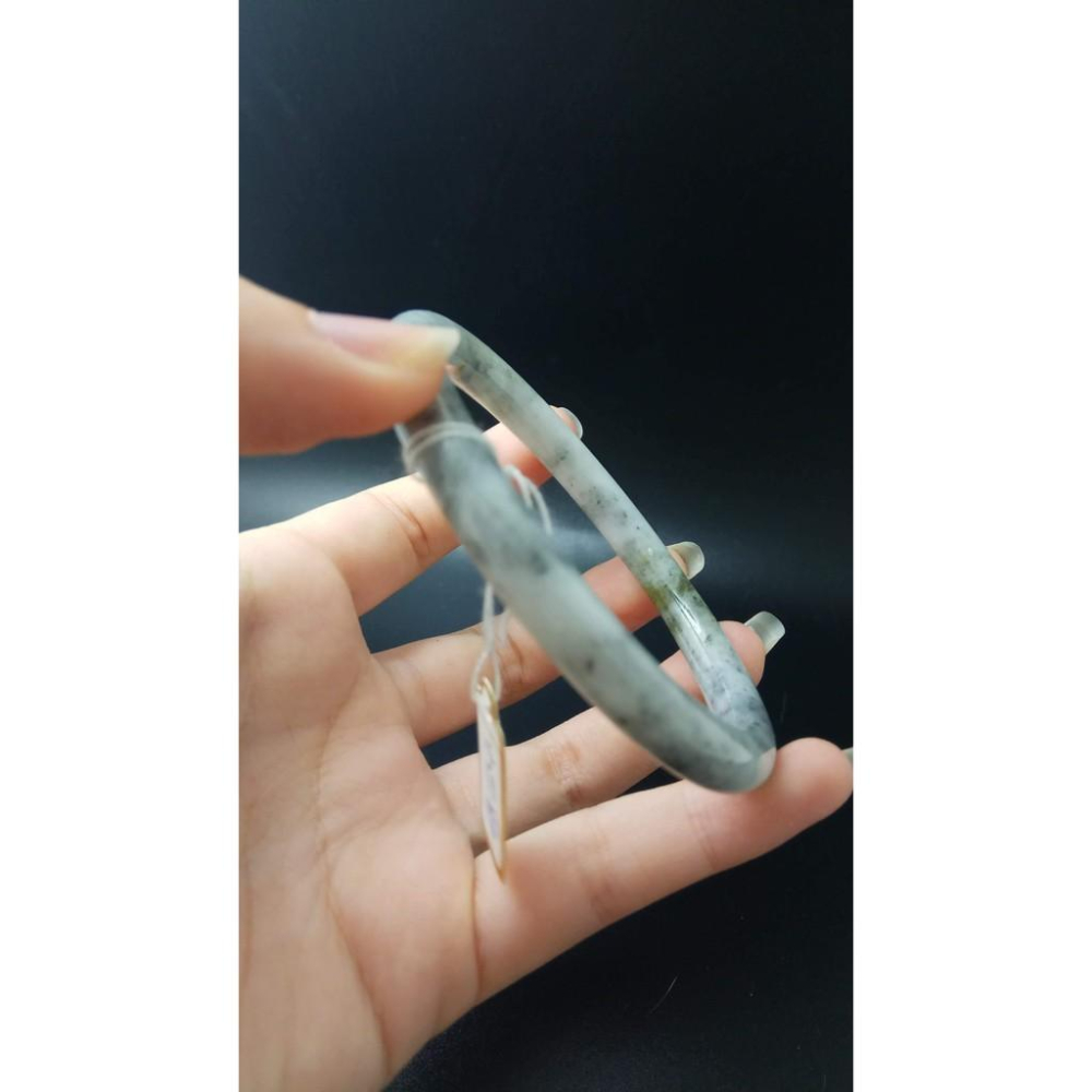 19.03圍天然緬甸玉硬玉翡翠小三彩圓骨鐲手鐲玉鐲鐲子手環有種水珠寶玉石首飾飾品-細節圖7