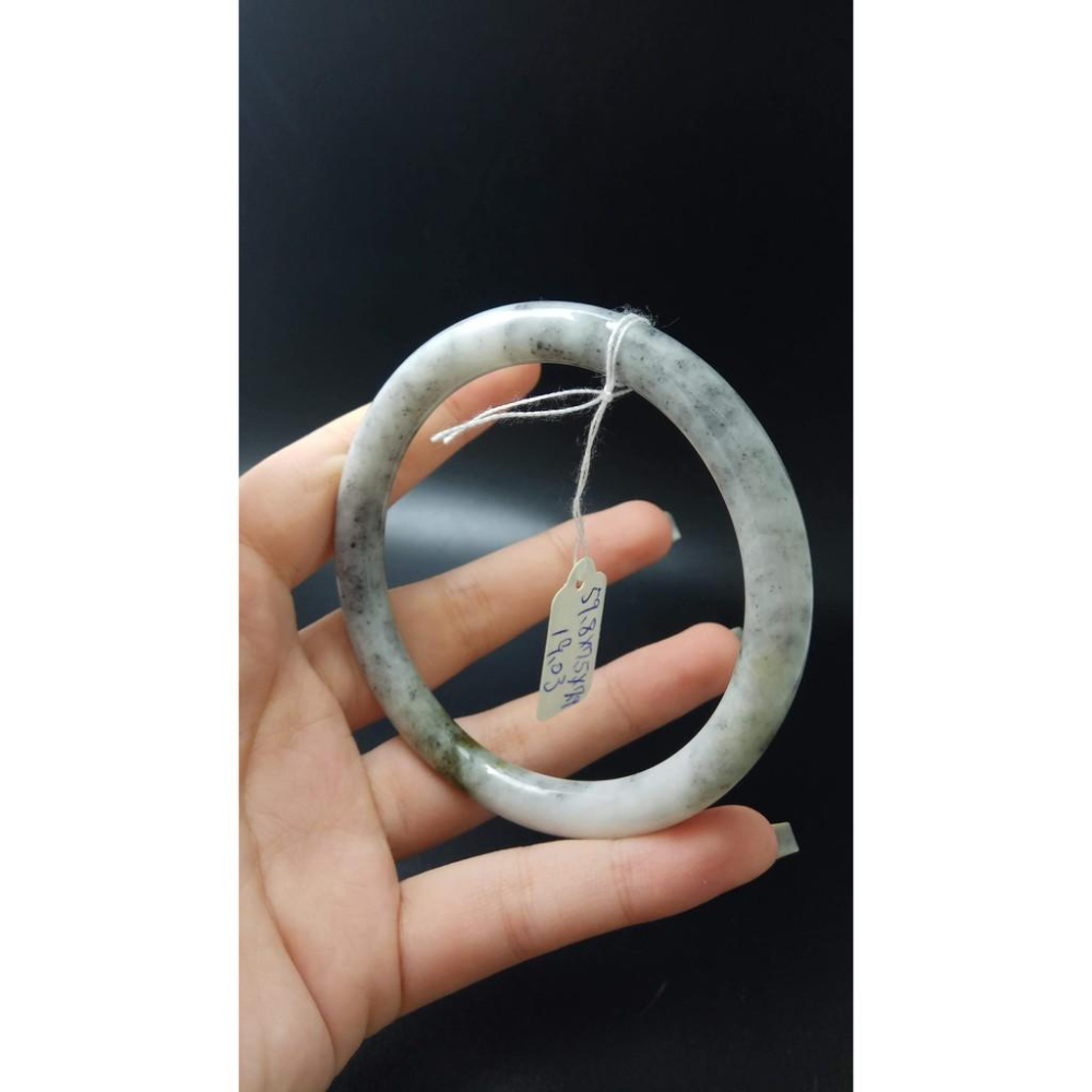 19.03圍天然緬甸玉硬玉翡翠小三彩圓骨鐲手鐲玉鐲鐲子手環有種水珠寶玉石首飾飾品-細節圖9