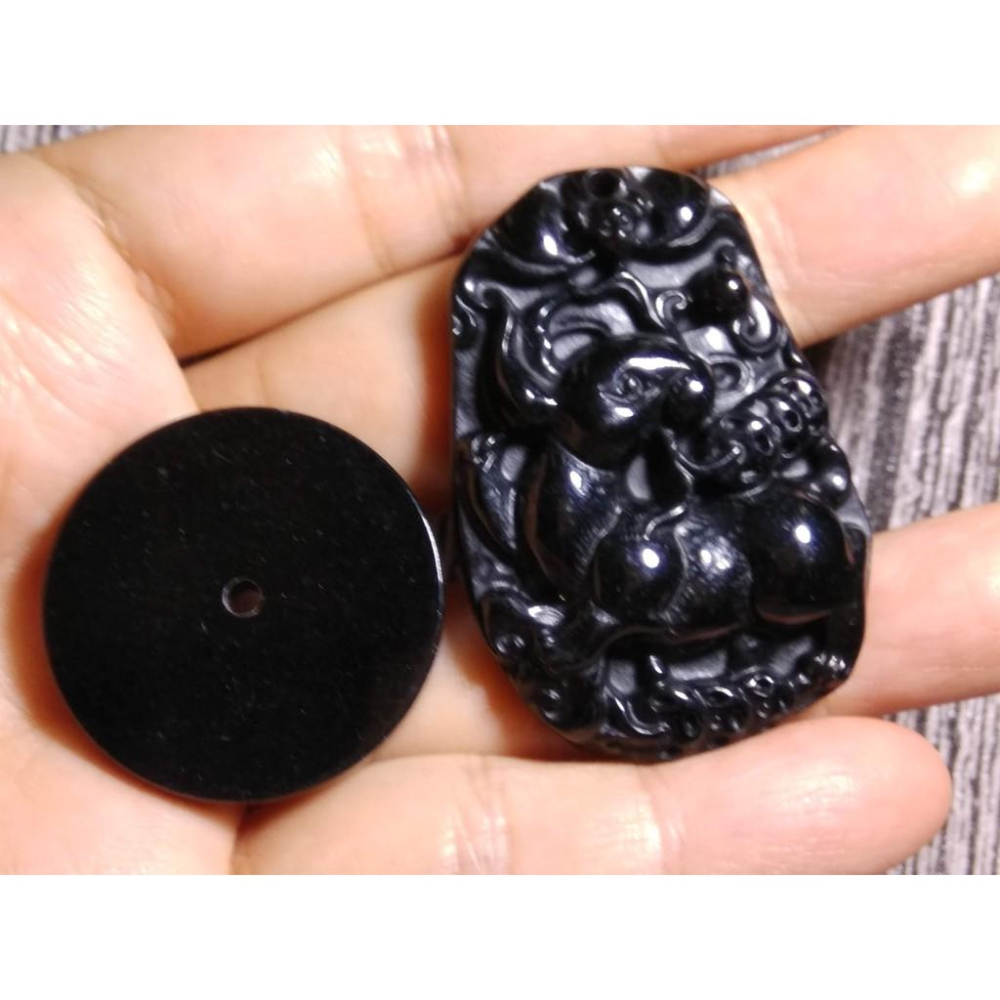 天然正品緬甸玉a貨翡翠玉石墨翠平安扣生肖羊三羊開泰吊墜墬子項鍊玉珮掛件珠寶首飾寶石飾品-細節圖8