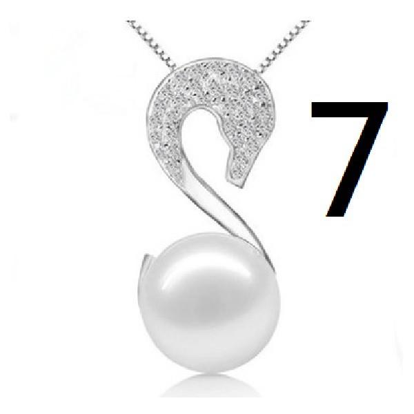 天然淡水珍珠吊墜墜子項鍊附925銀鍊掛件有機寶石七款任選其一氣質優雅高貴-細節圖4