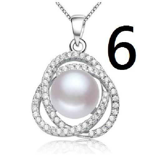 天然淡水珍珠吊墜墜子項鍊附925銀鍊掛件有機寶石七款任選其一氣質優雅高貴-細節圖5