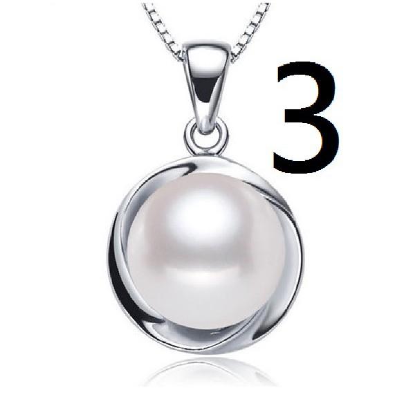 天然淡水珍珠吊墜墜子項鍊附925銀鍊掛件有機寶石七款任選其一氣質優雅高貴-細節圖8