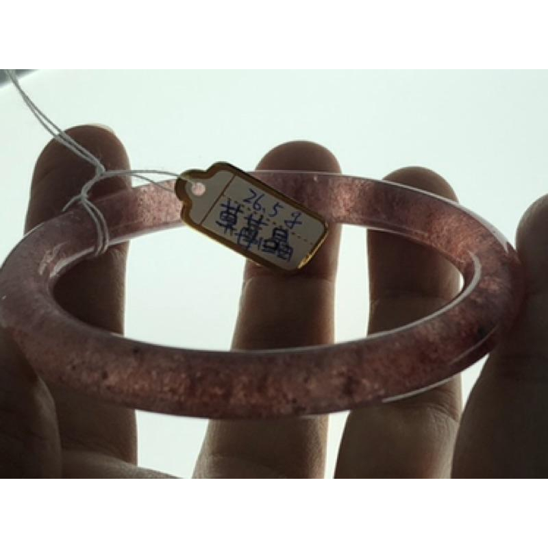 17.95圍專櫃精品天然水晶鴿血紅草莓晶老料手鐲玉鐲鐲子手環珠寶玉石首飾寶石飾品冰透-細節圖5