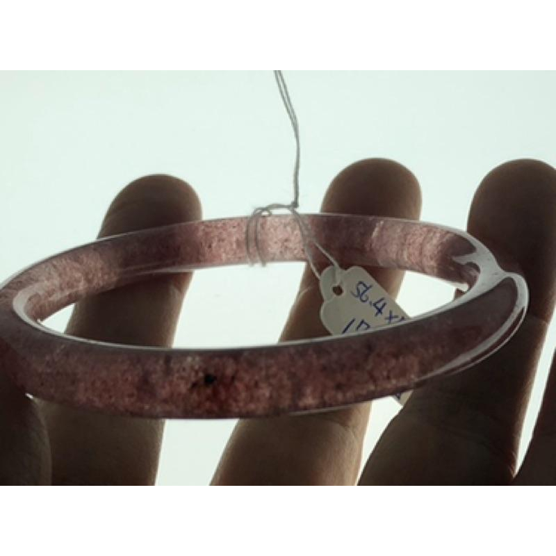 17.95圍專櫃精品天然水晶鴿血紅草莓晶老料手鐲玉鐲鐲子手環珠寶玉石首飾寶石飾品冰透-細節圖6