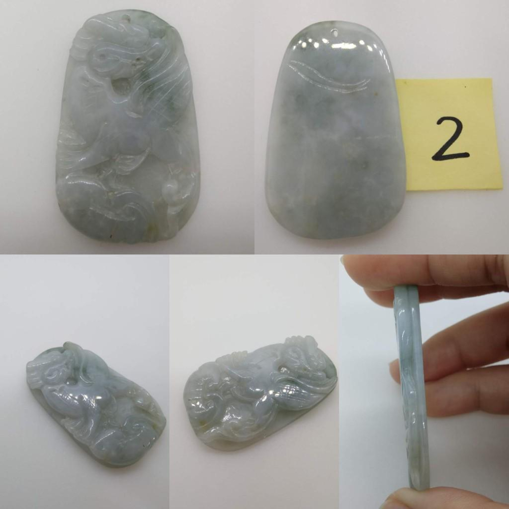 天然緬甸玉A貨飄花翡翠生肖馬上有錢墬子吊墬玉墬掛件項鍊玉石寶石首飾飾品任選-E組-細節圖4