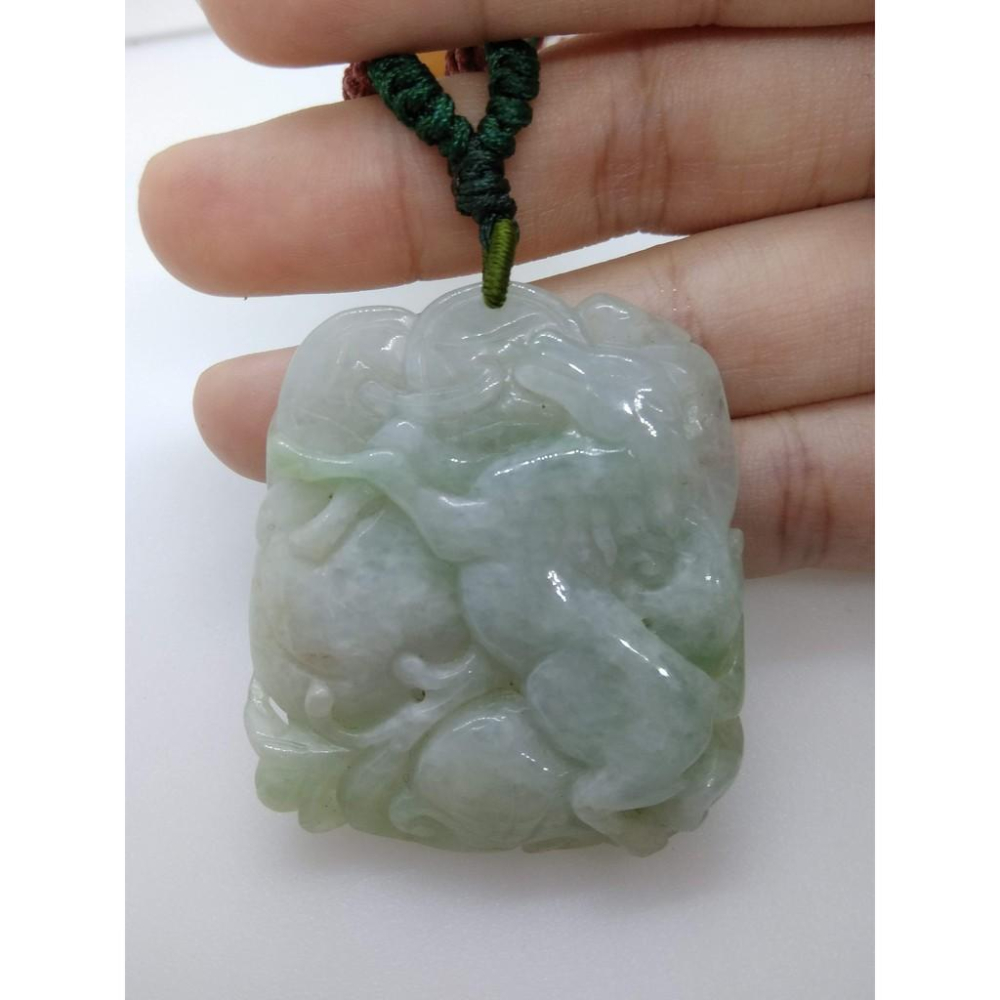 天然緬甸玉A貨飄花翡翠生肖馬上有錢墬子吊墬玉墬掛件項鍊玉石寶石首飾飾品任選-E組-細節圖5