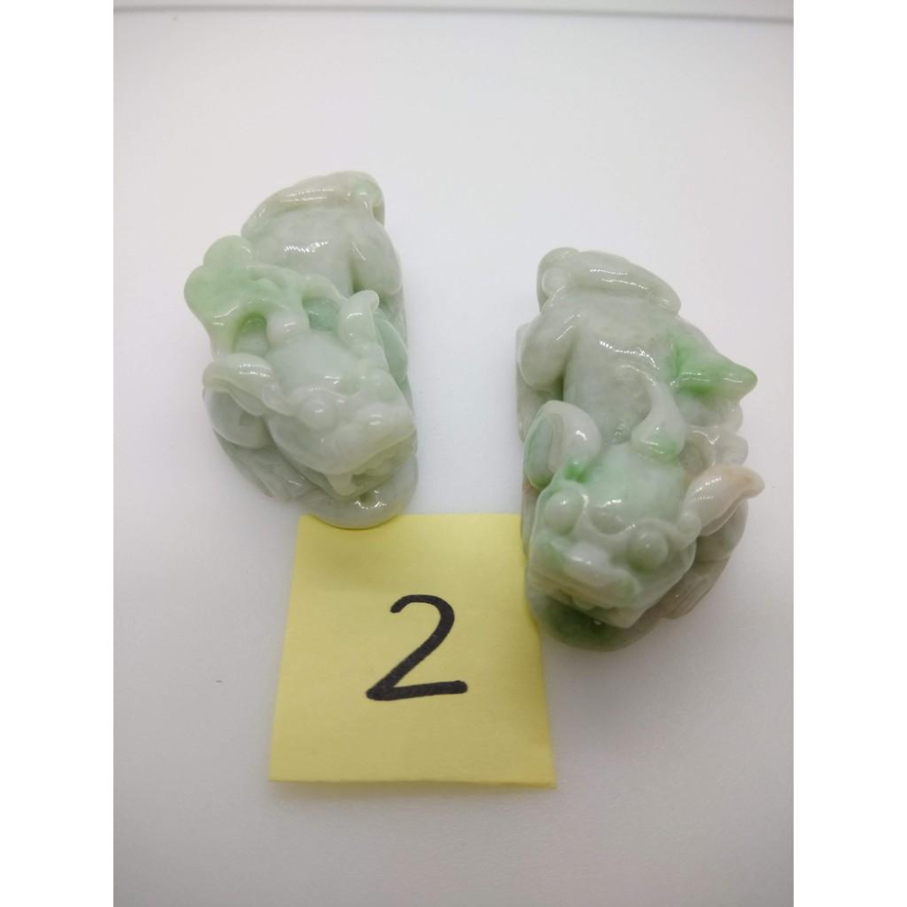 天然緬甸玉正陽綠翡翠貔貅一對吊墜墜子玉墬掛件玉珮項鍊珠寶寶石首飾飾品任選-A1-細節圖6
