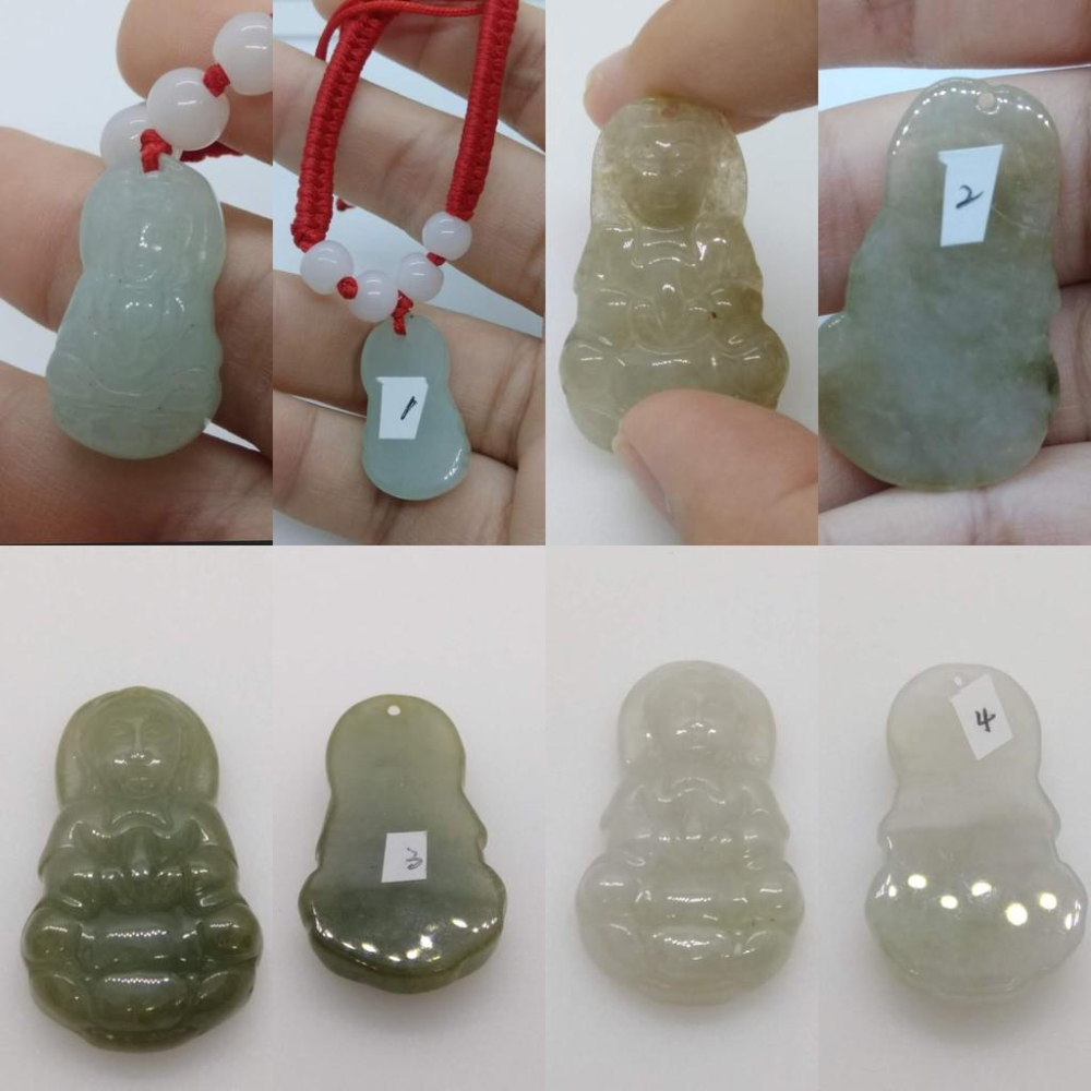 觀音如來佛像蓮花玉紫羅蘭黃翡滿綠翡翠a貨緬甸玉墜子吊墜墜子玉墬掛件玉珮項鍊珠寶寶石首飾飾品任選__E-細節圖3