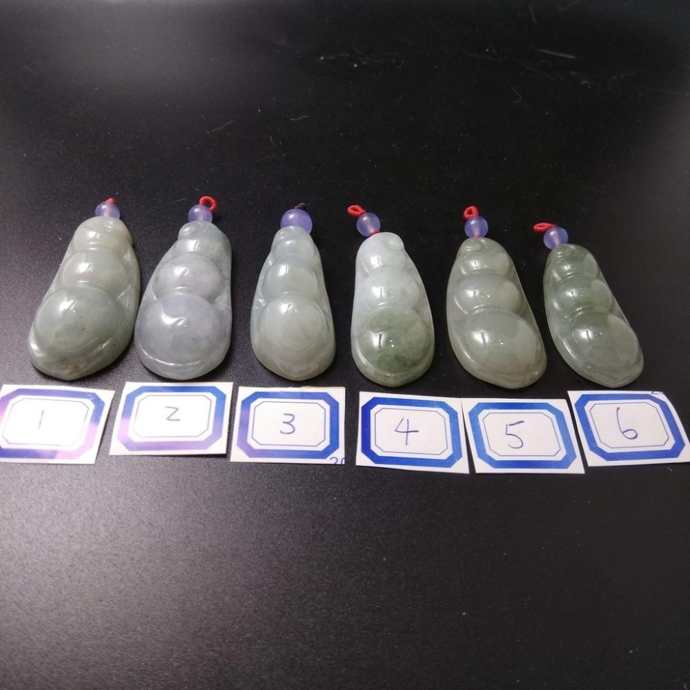 6選1天然四季豆福豆造型翡翠玉石緬甸玉硬玉A貨翡翠精雕吊墬玉珮墬子玉墬掛件-細節圖2