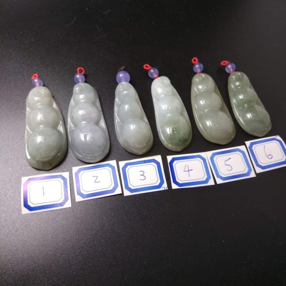 6選1天然四季豆福豆造型翡翠玉石緬甸玉硬玉A貨翡翠精雕吊墬玉珮墬子玉墬掛件-細節圖6