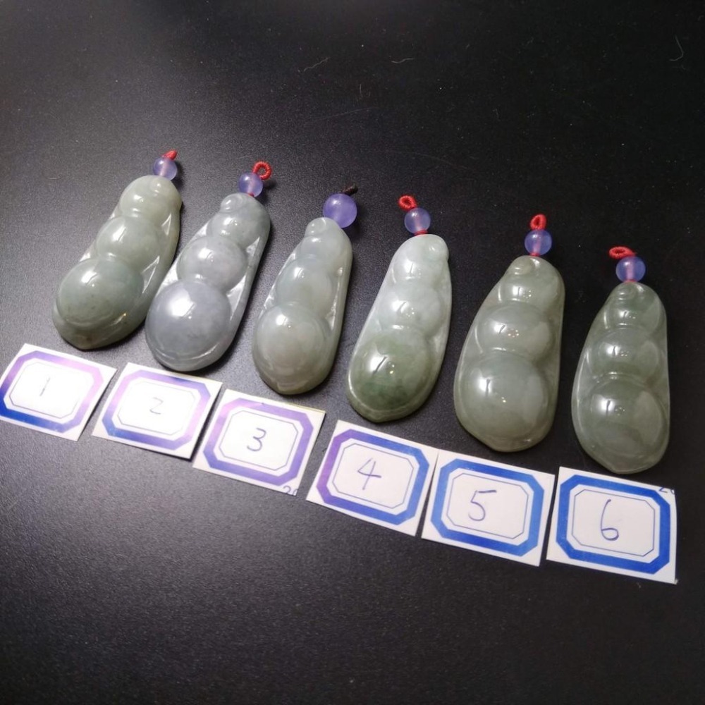 6選1天然四季豆福豆造型翡翠玉石緬甸玉硬玉A貨翡翠精雕吊墬玉珮墬子玉墬掛件-細節圖7