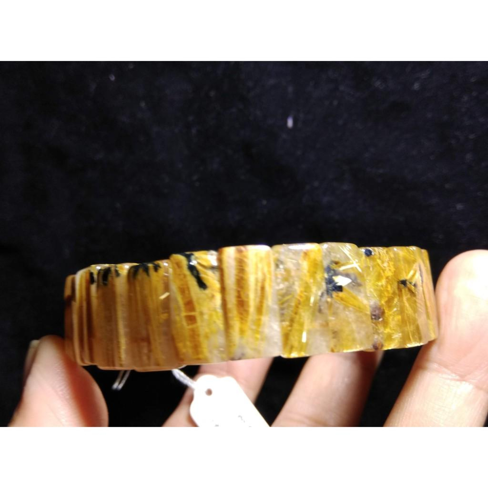 天然水晶之王粗版絲滿絲太陽花母礦鈦晶手鍊手排手牌手串手環手珠15mm/40.8g珠寶玉石寶石首飾飾品專櫃精品-細節圖2