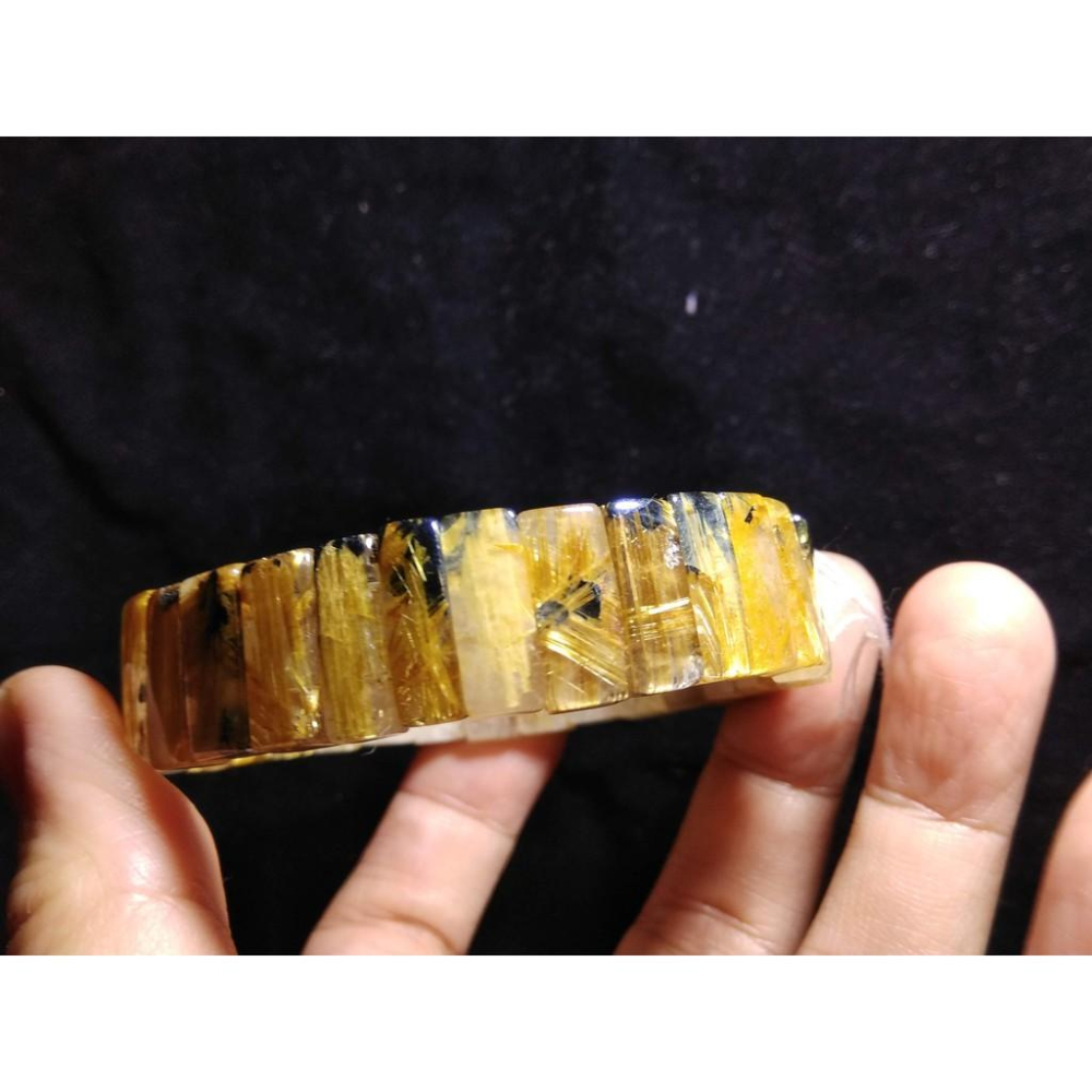 天然水晶之王粗版絲滿絲太陽花母礦鈦晶手鍊手排手牌手串手環手珠15mm/40.8g珠寶玉石寶石首飾飾品專櫃精品-細節圖5