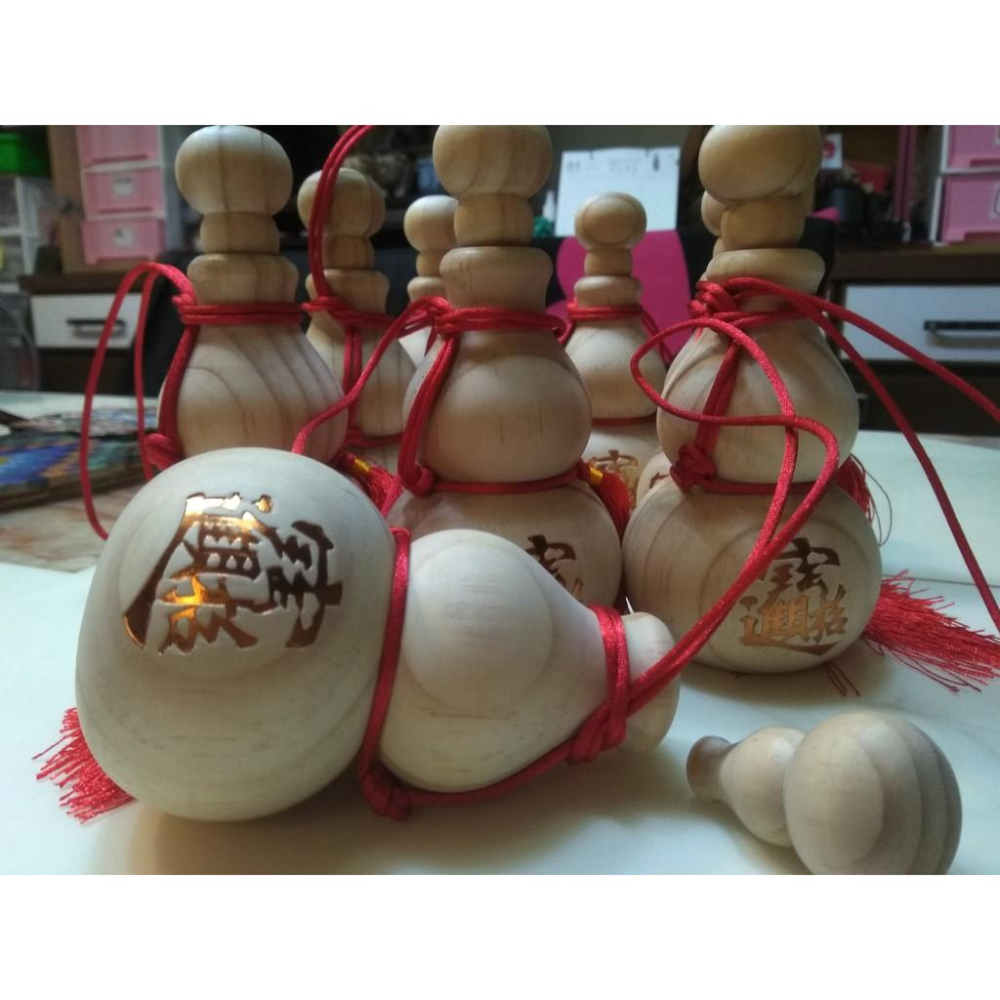 天然松木葫蘆挂件客廳家居風水擺件招財轉運化解門對門化煞開運多種用途 懸壺濟世收妖收狐狸防小三-細節圖2