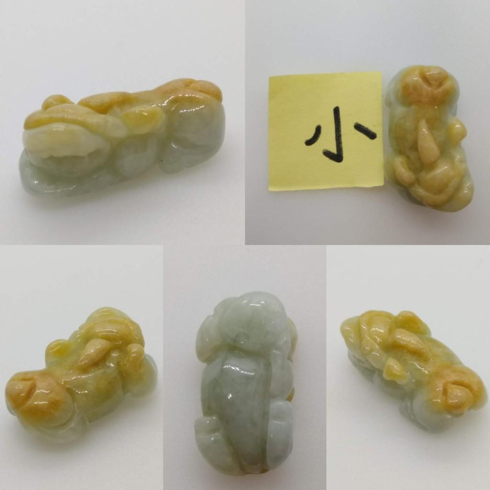 天然緬甸玉黃翡翠精雕可站貔貅螭龍如意吊墜墜子玉墬掛件玉珮項鍊珠寶寶石首飾飾品任選-F-細節圖5
