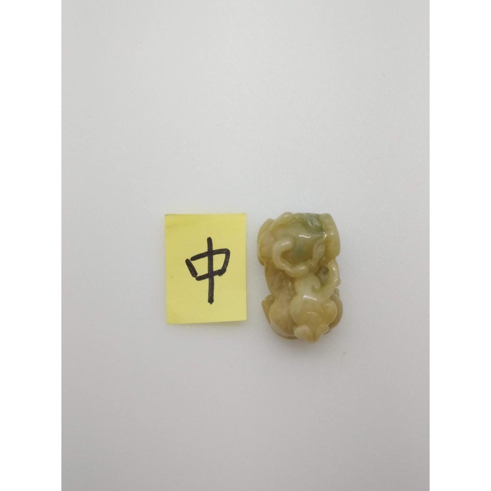 天然緬甸玉黃翡翠精雕可站貔貅螭龍如意吊墜墜子玉墬掛件玉珮項鍊珠寶寶石首飾飾品任選-F-細節圖7