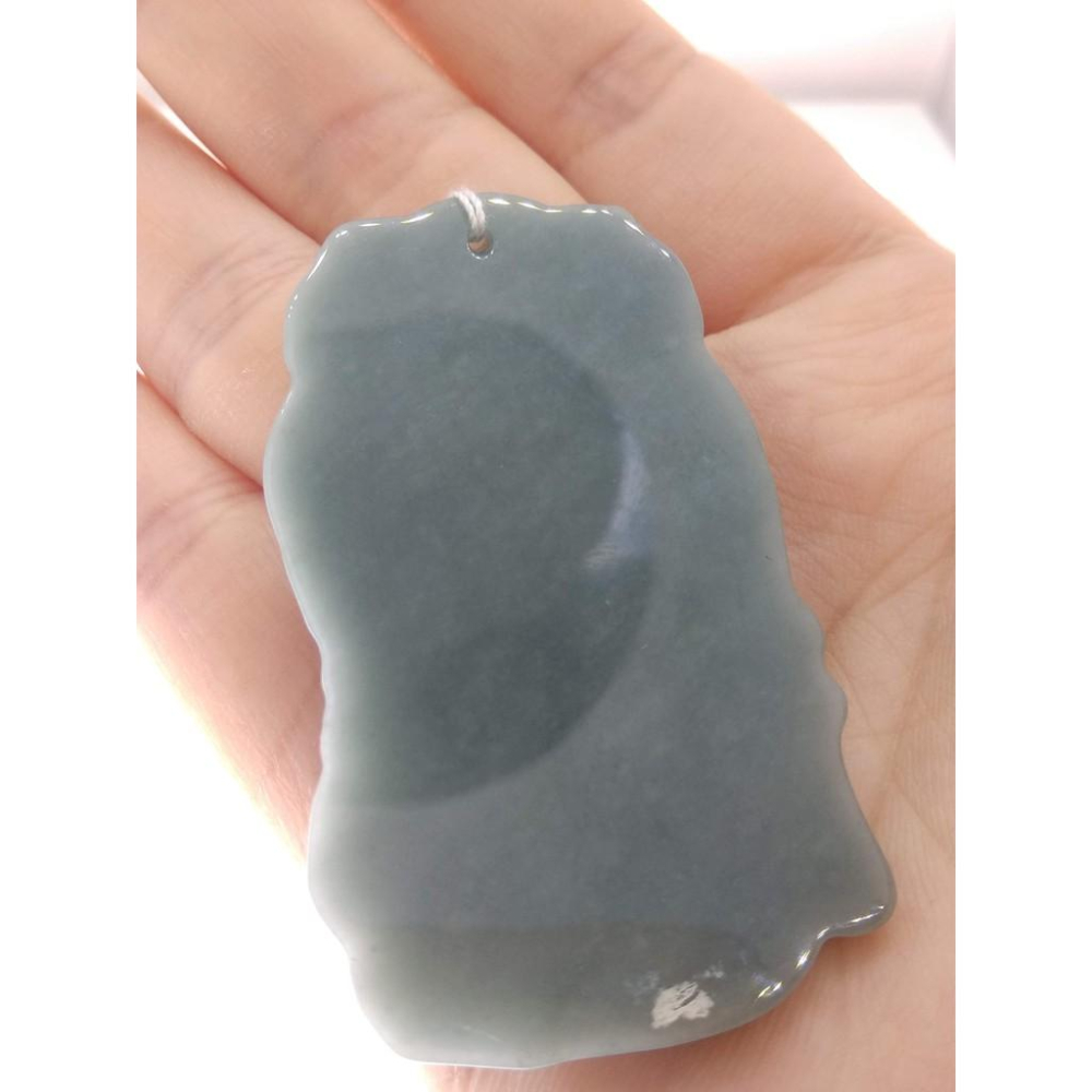 天然玉石緬甸玉硬玉翡翠藍水財神彌勒佛佛公頂天佛吊墬墜子玉墬掛件玉珮項鍊珠寶寶石首飾飾品-細節圖5