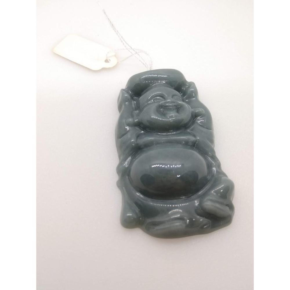 天然玉石緬甸玉硬玉翡翠藍水財神彌勒佛佛公頂天佛吊墬墜子玉墬掛件玉珮項鍊珠寶寶石首飾飾品-細節圖7