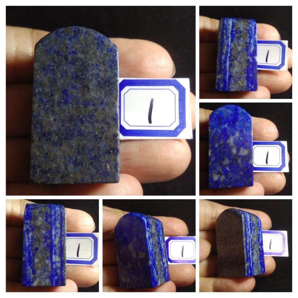 E天然水晶帶撒金青金石青花瓷阿富汗帝王石印章印石印材吊墬掛墜墬子珠寶玉石寶石首飾飾品手把件擺件-細節圖5