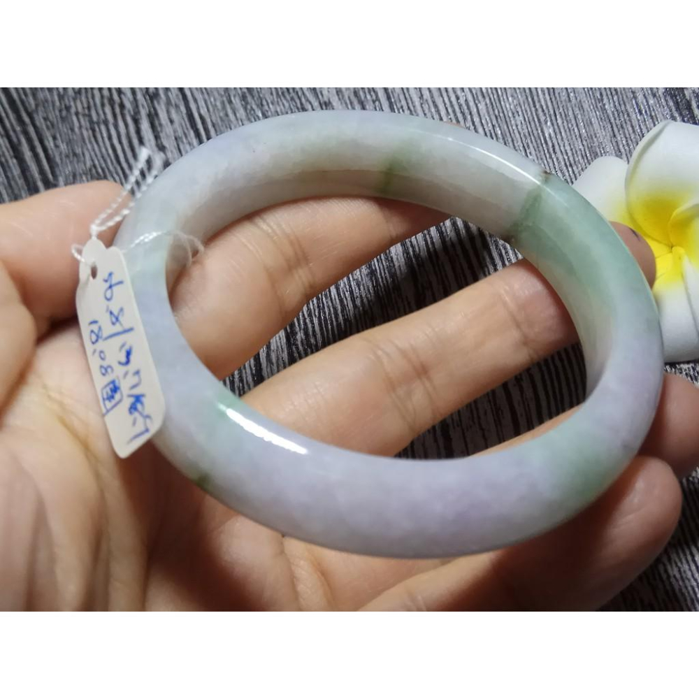 18.08圍天然緬甸玉硬玉翡翠A貨冰糯種冰正陽綠綠春帶彩紫羅蘭手鐲玉鐲鐲子手環平安鐲扁口鐲鐲細膩有種水珠寶玉石首飾飾品-細節圖4