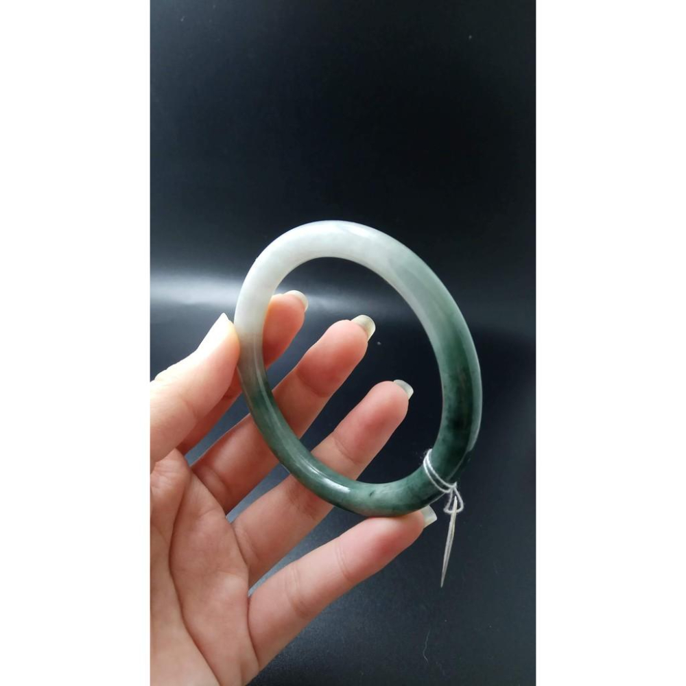 18.37圍天然緬甸玉硬玉翡翠冰綠圓骨鐲手鐲玉鐲鐲子手環圓鐲細膩有種水珠寶玉石首飾飾品-細節圖5