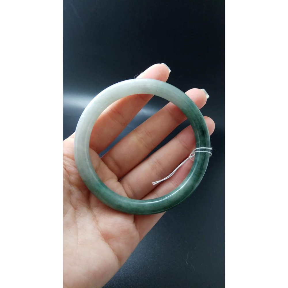 18.37圍天然緬甸玉硬玉翡翠冰綠圓骨鐲手鐲玉鐲鐲子手環圓鐲細膩有種水珠寶玉石首飾飾品-細節圖6
