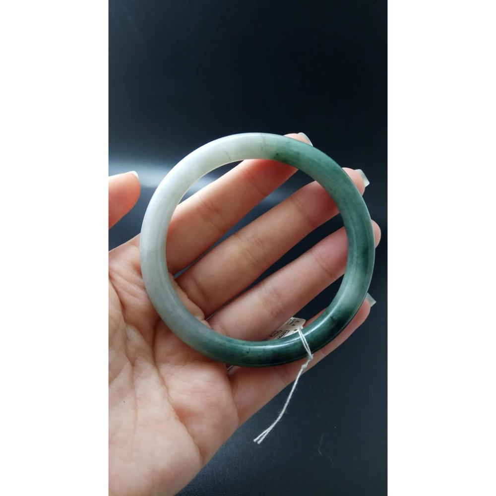 18.37圍天然緬甸玉硬玉翡翠冰綠圓骨鐲手鐲玉鐲鐲子手環圓鐲細膩有種水珠寶玉石首飾飾品-細節圖7